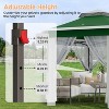 13x13ft Hexagonal Patio Pop-Up Gazebo, Canopy Shelter with Mesh Netting, Event Tent with Strong Steel Frame for Backyard, Garden, Lawn - 4 of 4