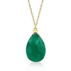 Ross-Simons 5.50 Carat Emerald Pendant Necklace in 10kt Yellow Gold - 1 of 4