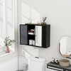 Wall Mounted Bathroom Cabinet, Bathroom Medicine Cabinet with Mirror Door, Metal Organizer Cabinet, Utility Cabinet for Bathroom Laundry Room - 3 of 4