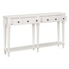 CAVINAS 60 inch Console Table with 4 Drawers,Retro Entryway Table with Open Shelf for Living Room,Hallway - 4 of 4