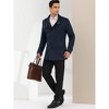 Lars Amadeus Men's Winter Stand Collar Double Breasted Notch Lapel Pea Coats - 4 of 4