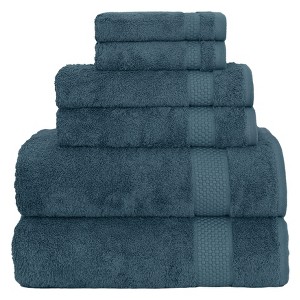 Linum Home Textiles 100% AEGEAN Long Staple Turkish Cotton STARLIGHT Terry 6 Piece Towel Set - 1 of 4