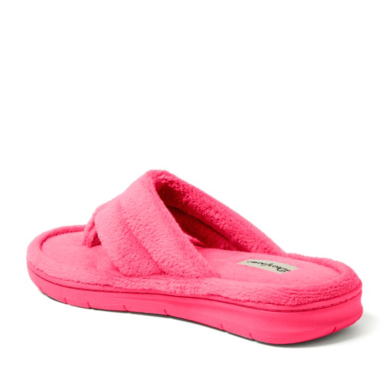 Dearfoams Women's Wrenley Terry Thong Flip Flop House Slipper, 2 of 5
