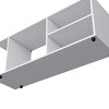 GlasFlength TV Stands and Consoles TV Console Table TV Center TV Stand with Open Storage Shelves for Living Room, White, 47.4"*13.7"*17.8" - 4 of 4