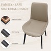 Lyngins Cozy Dining Chairs Set of 4, PU Leather Kitchen Chair, Upholstered Armless Chair with Metal Legs for Kitchen, Restaurant, Meeting Room - 4 of 4