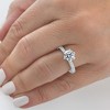 Pompeii3 1.90Ct Side Halo Round Diamond Engagement Lab Created in White or Yellow Gold - 4 of 4