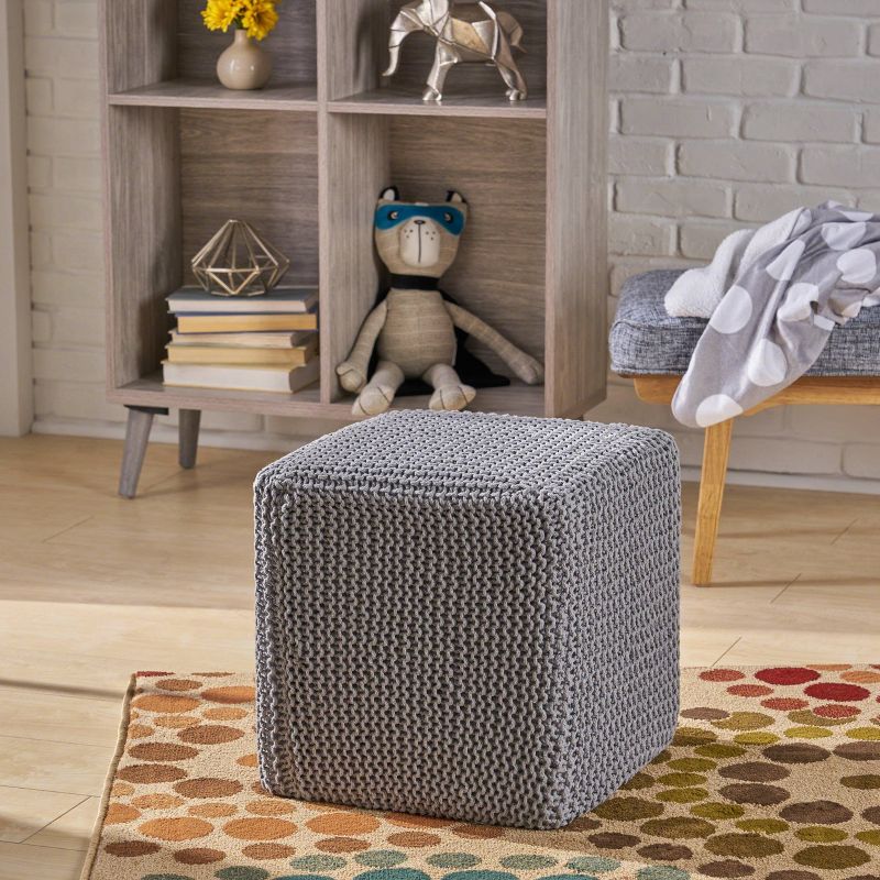 Tessie Knitted Foot Stool - Christopher Knight Home, 3 of 6