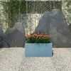 LeisureMod Rectangular Planter in Fiberstone with Drainage Holes for Indoor and Outdoor Home Bloom Collection - 2 of 4