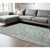 Sky Blue Gray And Ivory Wool Oriental Hand Tufted Area Rug - 2 of 4