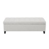 LOVMOR 50.75"STORAGE OTTOMAN,Light Gray - 4 of 4