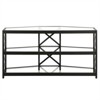 Black Bronze TV Stand with Glass Shelves - Henn&Hart - 2 of 4