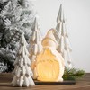 9.5"H, 12"H and 14.75"H Sullivans Lighted Christmas Tree - Set of 3, White - 3 of 3