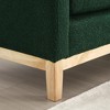 Modern Upholstered End of Bed Bench, Rolled Armed Ottoman Bench with Pillows and Wood Legs for Entryway, Living Room, Bedroom - 4 of 4
