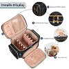 Portable Travel Makeup Bag Organizer With Makeup Brush Compartment and Two Side Pockets - 3 of 4