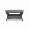 Richmond Truffle Wicker Oval Coffee Table with Tempered Glass Top,, 40 in L x 22 in W 18 in H - 3 of 4