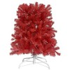 Resenkos 6ft Pre-Lit Artificial Christmas Tree, Santa Hat Style with 1250 Branch Tips and 300 LED Lights, Red - 4 of 4