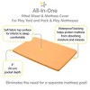 BreathableBaby All-in-One Fitted Sheet & Waterproof Cover, For 39" x 27" Play Yard Mattress (2-Pack), Coral - 3 of 4
