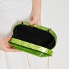 Acrylic Clutch Purse Marbled Evening Handags Elegant Shoulder Bag for Wedding Cocktail Party Prom C-Green - 4 of 4