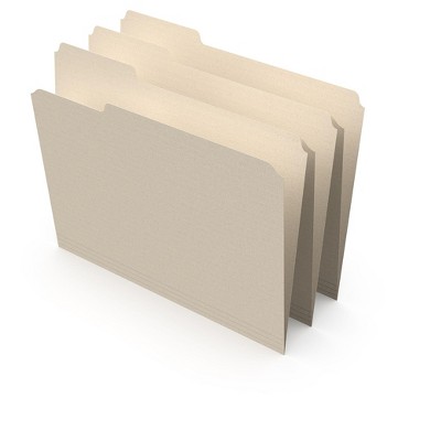 MyOfficeInnovations File Folders 3-Tab Letter Size Manila 100/Box (116749)