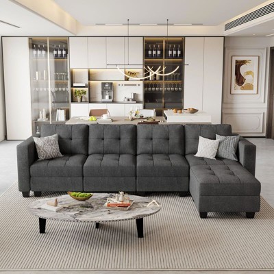 Belffin Modular Weave Sofa with Storage Seat (5 Seats + 6 Sides)