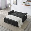NicBex 54.5"x33"x31.5" Sleeper Sofa Couch Chenille Loveseats Sofa Bed with Pull-out Bed, 2 Arm Pocket - 4 of 4
