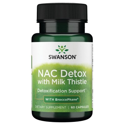 Swanson Nac Detox with Milk Thistle - With Broccophane 60 Capsules.