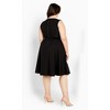 Women's Plus Size Vintage Veronica Dress - black | CITY CHIC - image 3 of 4