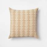 Woven Block Print Square Throw Pillow Camel - Threshold™ designed with Studio McGee