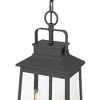 John Timberland Jubliee 19 1/4" High Modern Outdoor Pendant Light Fixture Ceiling Porch House Exterior 2-Light Hanging Black Metal Clear Glass Shade - 3 of 4