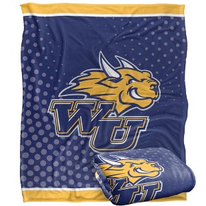 Webster University Logo Dots Silky Touch Blanket White 50x60 - 1 of 4