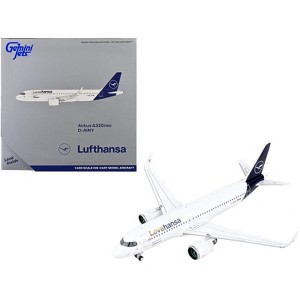 Airbus A320neo Commercial Aircraft "Lufthansa - Lovehansa" White with Dark Blue Tail 1/400 Diecast Model Airplane by GeminiJets - 1 of 3