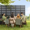 SpassWay Black Metal Planter Box with Trellis Raised Garden Bed with Arbor Privacy Screen with Wheels - 4 of 4