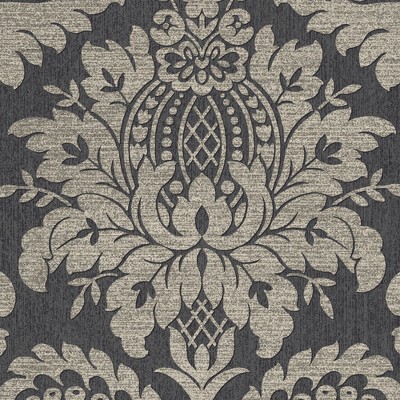 Luxurious Black and Gold Damask Removable Wallpaper