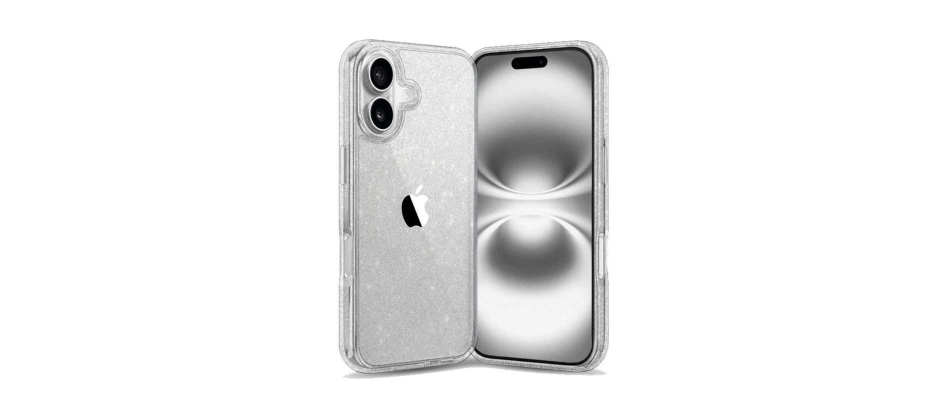 Entronix Case Compatible with iPhone 17 - [Hard Back] Glitter Clear