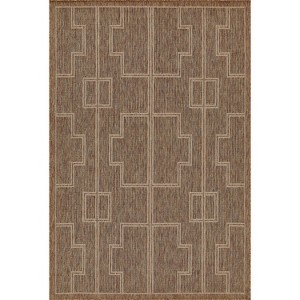 Momeni Hampton Zaid Machine Loomed Indoor/Outdoor Rug Natural - 1 of 4