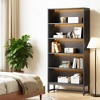 MAYEERTY 70.8" Bookcase with Lights, Large Bookshelf Organizer with 5-Tier Storage Shelves - 3 of 4