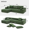 NicBex Sectional Sofa with Soft Pillows Velvet L Shaped Modular Sofa for Living Room, Bedroom, Apartment - 3 of 4