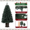 2Pcs 4.5 Ft Artificial Christmas Tree with 300 Warm White  Lights and Potted Base Holiday Xmas Tree - 2 of 4