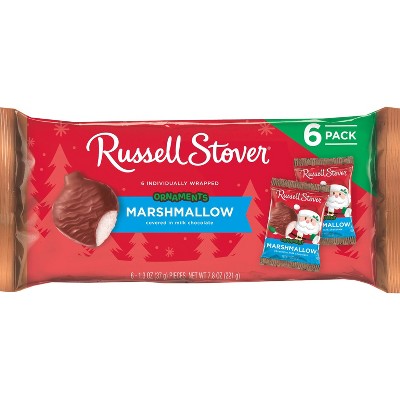 Russell Stover Holiday Milk Chocolate Marshmallow Ornament - 7.2oz/6ct