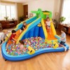 KRISRATE Inflatable Water Slide 13x11Ft, Water Park with 450W Blower-Bounce House w/Climbing Wall, Splash Pool, Basketball Hoop, Water Sprayers&Slides - 2 of 4