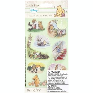EK Success Disney Flat Stickers - Classic Pooh Scenes, 16pcs - 1 of 2