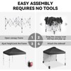 Canopy Tent 10x10 Ft, Pop Up Tent Canopy with 1 Sidewall & Vented Top, Tent with Patented Center Lock, Adjustable Legs, Wheeled Carry Bag - 4 of 4