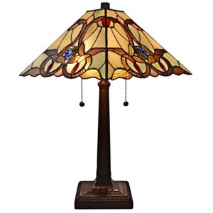 Amora Lighting Tiffany Style Geometric Mission Table Lamp 23" Tall - 1 of 1