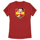 Women's Betty Boop Spain Soccer Badge T-Shirt