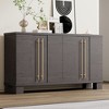 Classic Style Wood Sideboard Buffet Cabinet with Adjustable Shelves and Gold Handles for Kitchen, Dining Room and Living Room - 2 of 4