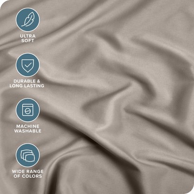 Twin Khaki Ultra-Soft Microfiber Deep Pocket Fitted Sheet