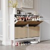 Shoe Cabinet Storage for Entryway, Hidden Shoe Cabinet with 4 Flip Drawers - 2 of 4