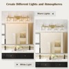 Crystal Gold Bathroom Vanity Light 3/4/5/6 Light Modern Bathroom Vanity Light Fixtures Over Mirror Modern Crystal Vanity Lighting - 4 of 4