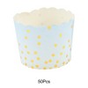 Unique Bargains Medium Polka Dot Disposable Baking Cups Wood Pulp Paper PE Coating 2.76"x2.17" 50 Pcs - 4 of 4