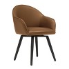 Dome Swivel Office/Dining/Guest Accent Chair with Arms Leather - Studio Designs Home - 2 of 4